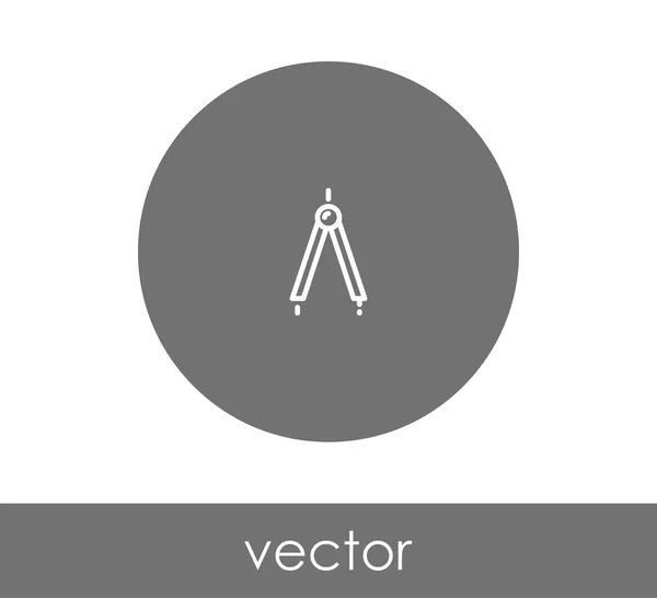 Tekening kompas pictogram — Stockvector