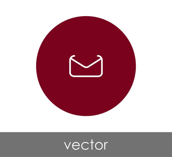 Kuvertikonen i cirkel — Stock vektor