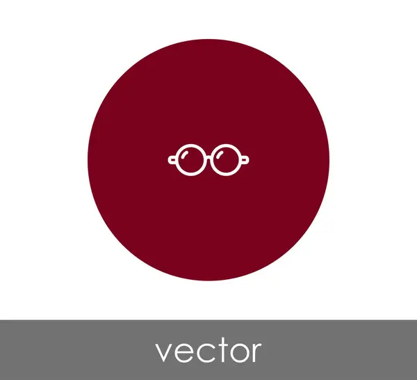 Значок круга очков — стоковый вектор