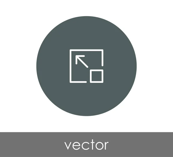 Expandir icono en círculo — Vector de stock