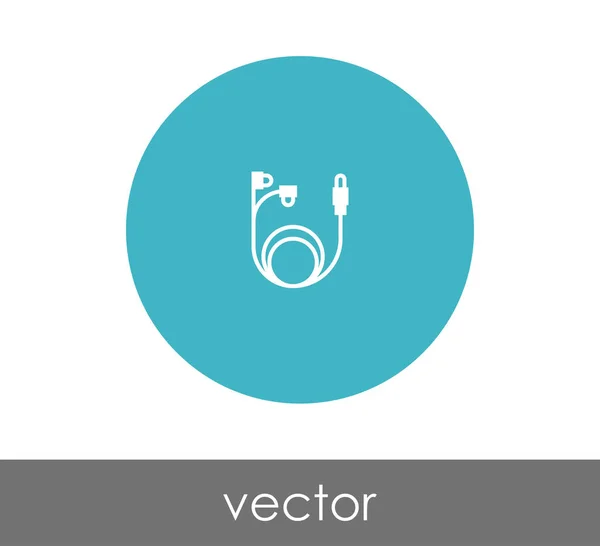 Ilustración icono auriculares — Vector de stock