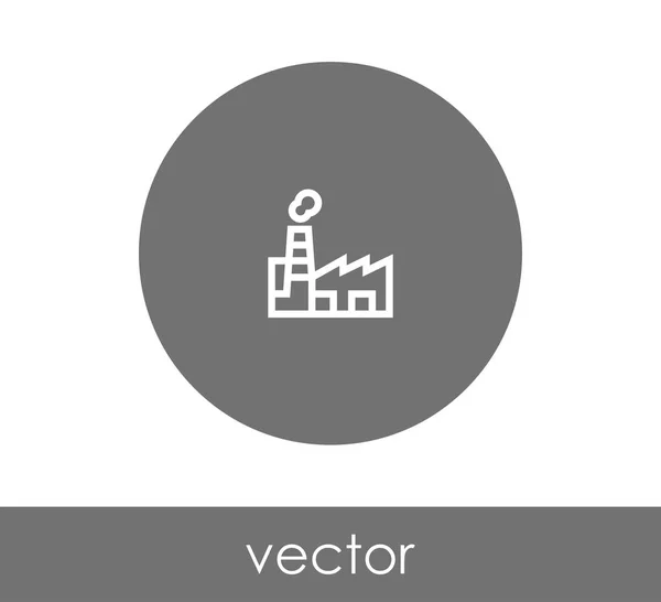 Fabriek pictogram teken — Stockvector