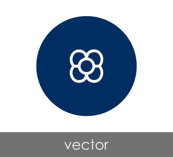 Blomma ikon illustration — Stock vektor