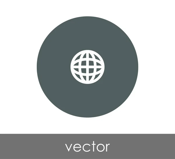 Globale Web-Ikone — Stockvektor