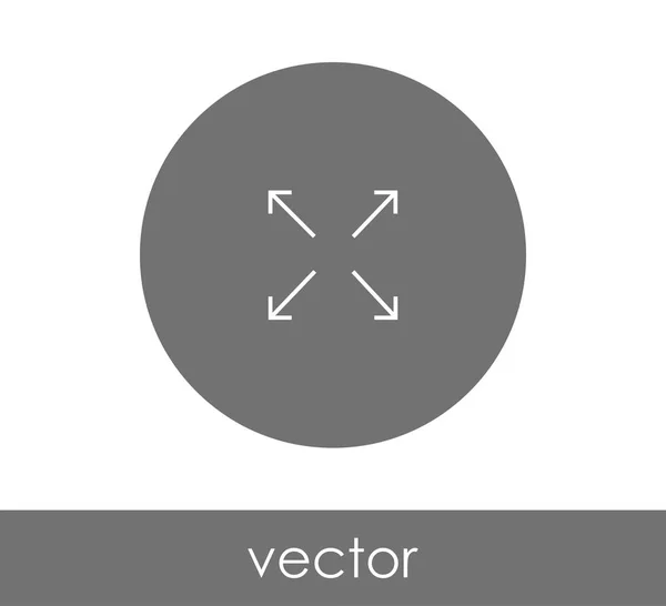 Ícone círculo de tela cheia — Vetor de Stock