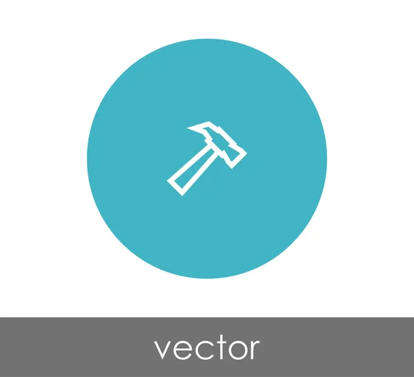 Martillo icono web — Vector de stock