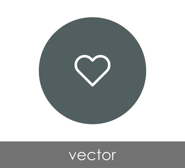 Hart web pictogram — Stockvector