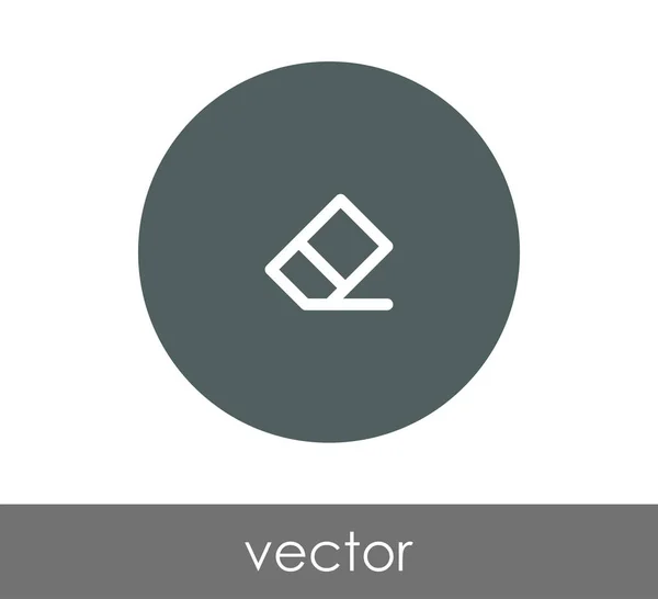 Icono de borrador en círculo — Vector de stock