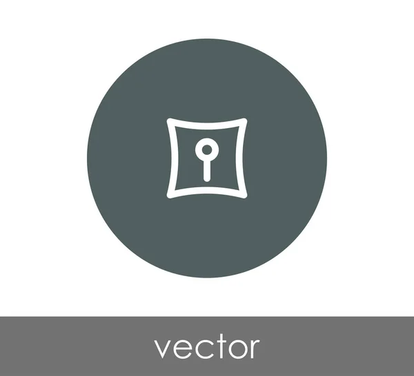 Design do ícone do buraco da fechadura — Vetor de Stock