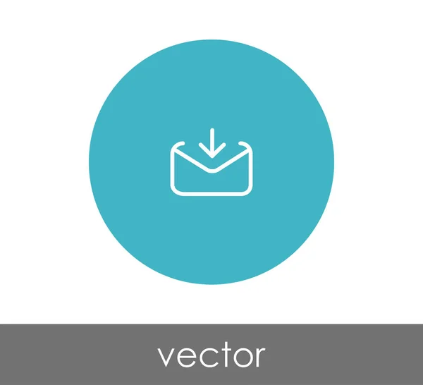 Icono de sobre en círculo — Vector de stock
