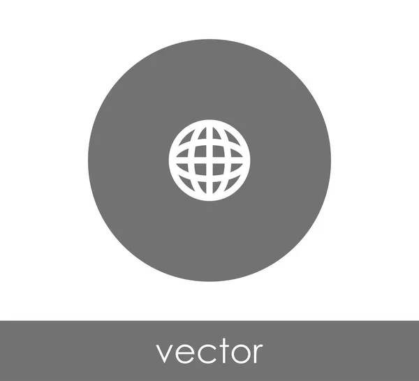 Ikon web Globe - Stok Vektor