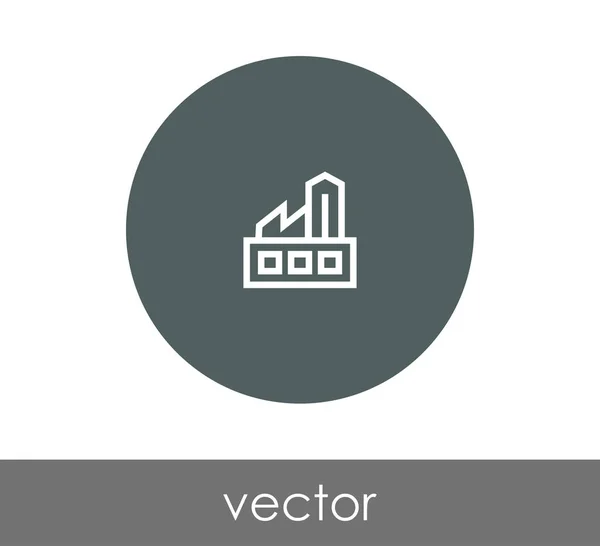 Sinal de ícone de fábrica — Vetor de Stock
