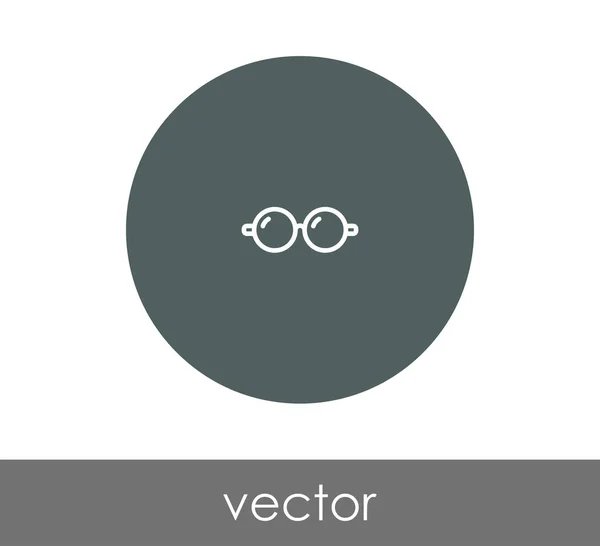 Icono círculo gafas — Vector de stock