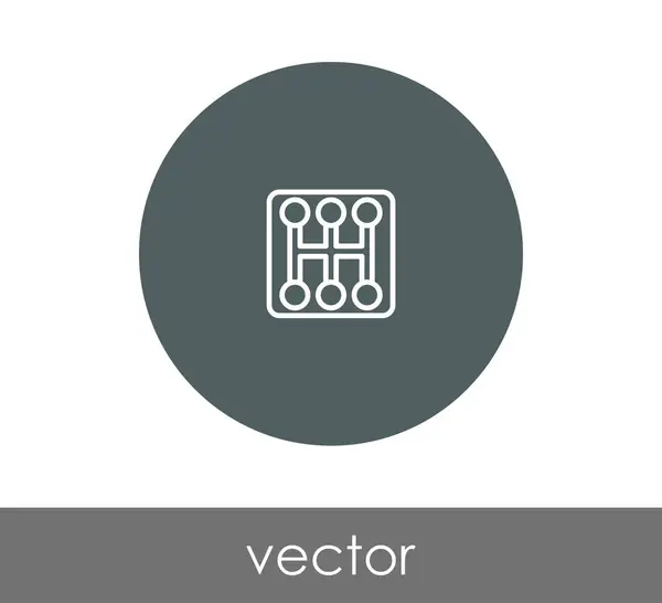 Gearbox circle icon — Stock Vector