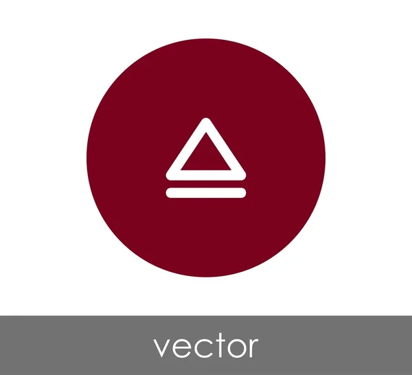 Uitwerpen van pictogram in cirkel — Stockvector