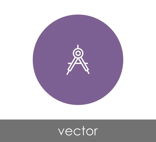 Tekening kompas pictogram — Stockvector