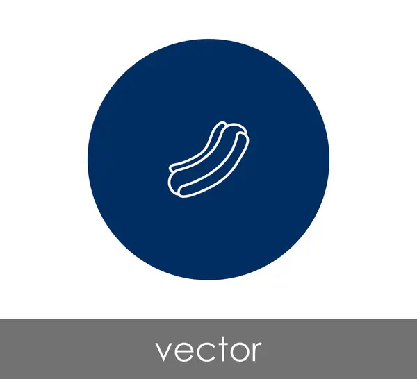 Hotdog icona piatta — Vettoriale Stock