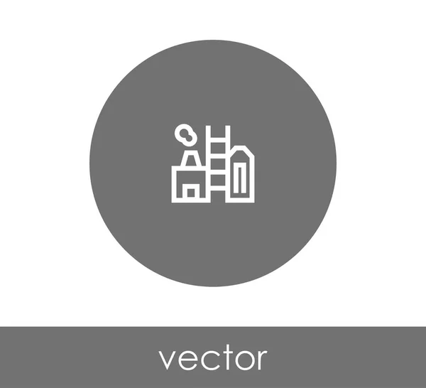 Signo de icono de fábrica — Vector de stock