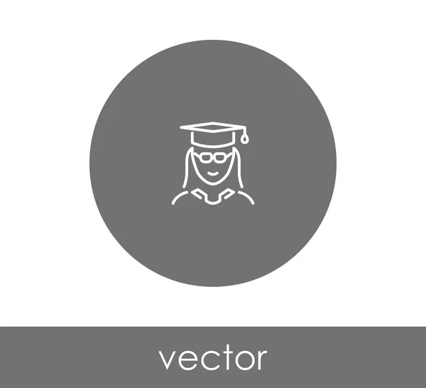 Ícone web pós-graduação — Vetor de Stock