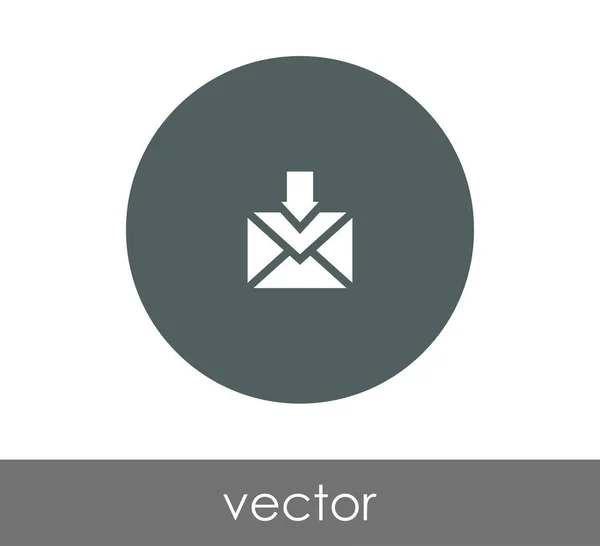 Icono de sobre en círculo — Vector de stock