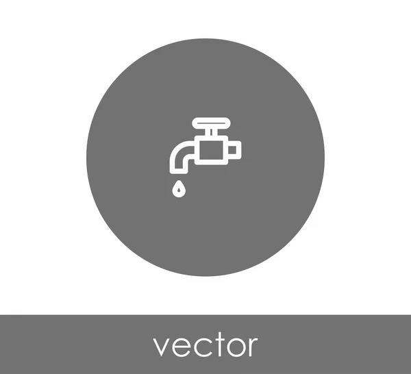 Panneau icône du robinet — Image vectorielle