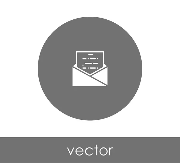 Icono de sobre en círculo — Vector de stock