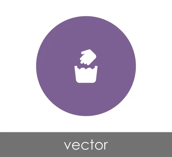 Icono de lavado a mano — Vector de stock