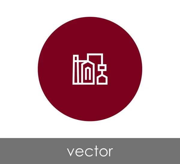 Signo de icono de fábrica — Vector de stock