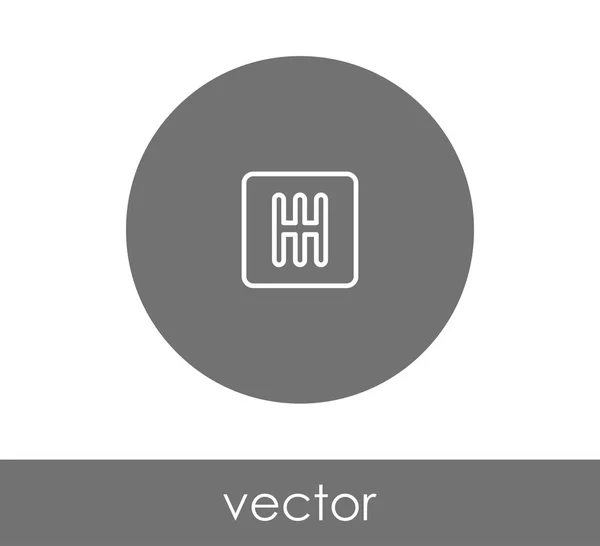 Caja de cambios icono círculo — Vector de stock