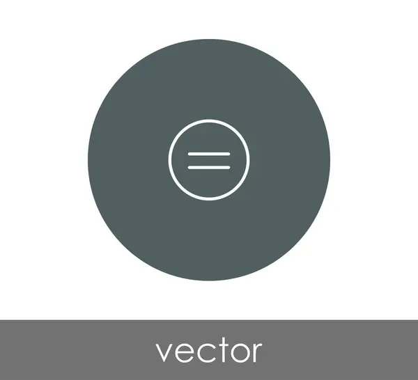 Egyenlő ikon kör — Stock Vector