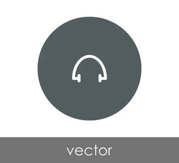 Auriculares icono web — Vector de stock