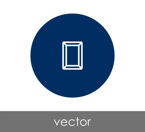 Frame teken pictogram — Stockvector