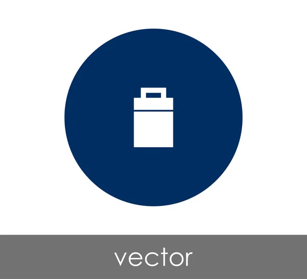 Basura bin círculo icono — Vector de stock