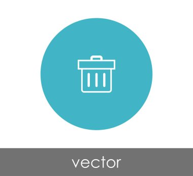 çöp kutusu daire simgesi