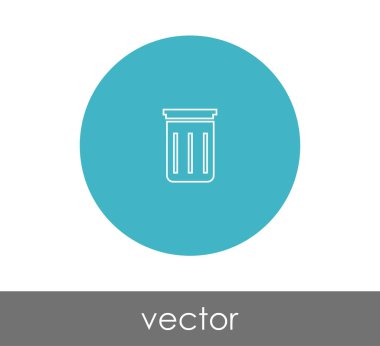 çöp kutusu daire simgesi