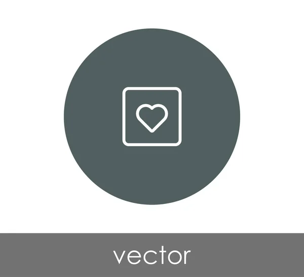 Ícone web coração — Vetor de Stock