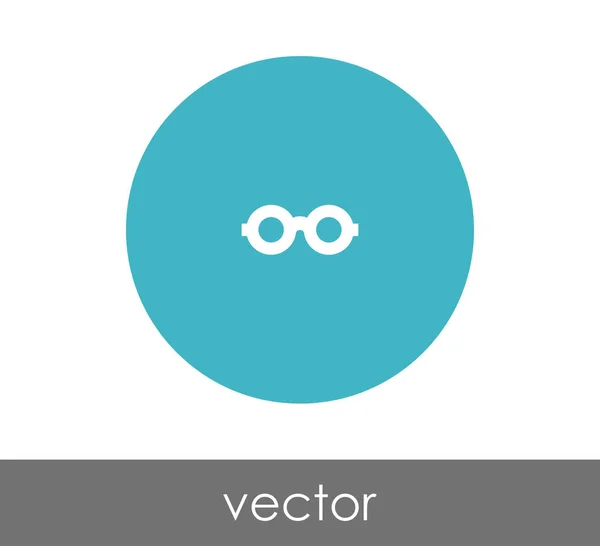 Icono círculo gafas — Vector de stock