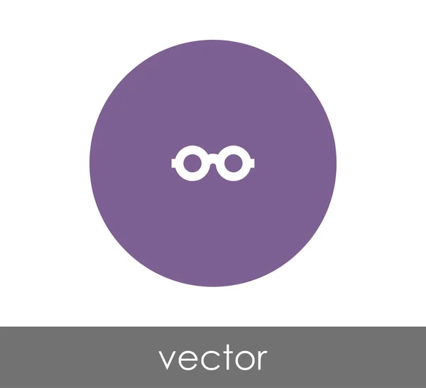 Icône cercle de lunettes — Image vectorielle