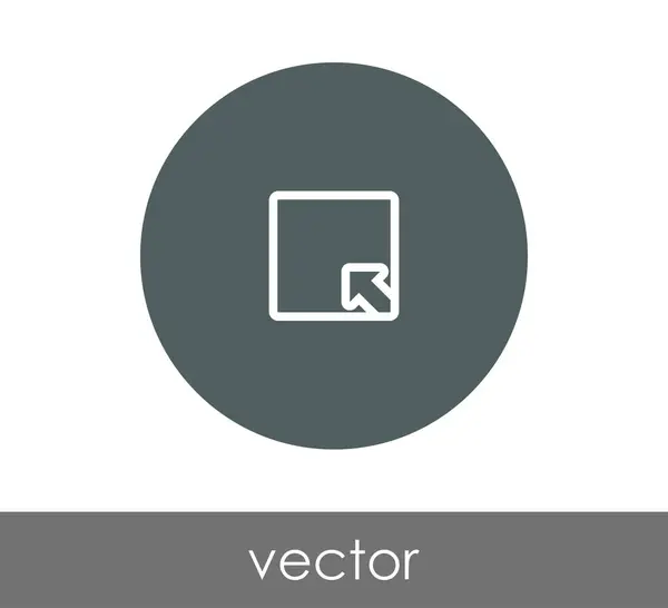 Expandera ikonen i cirkeln — Stock vektor