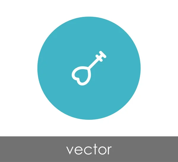 Icono clave ilustración — Vector de stock