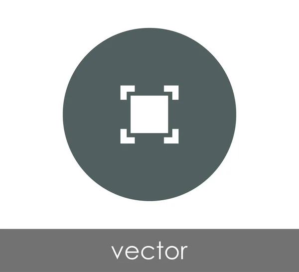 Icono de círculo de pantalla completa — Vector de stock