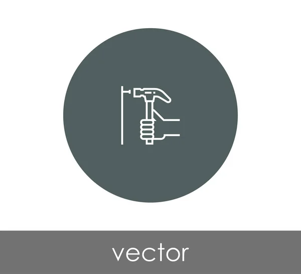 Icône web Hammer — Image vectorielle
