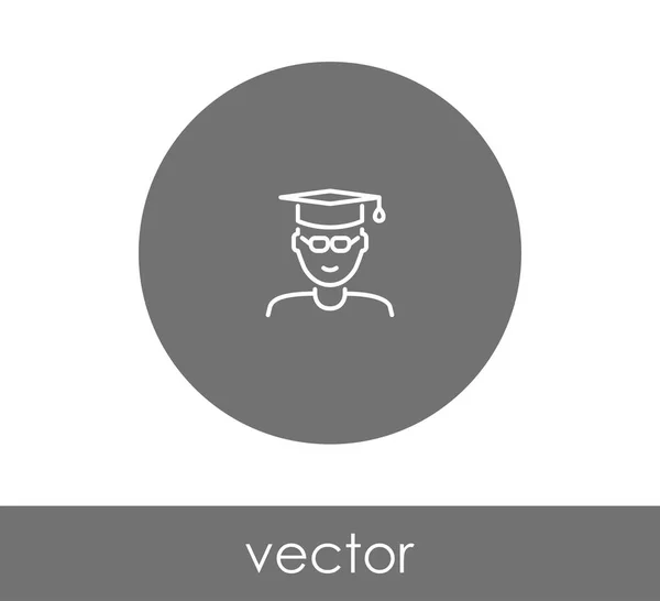 Icône web diplômé — Image vectorielle