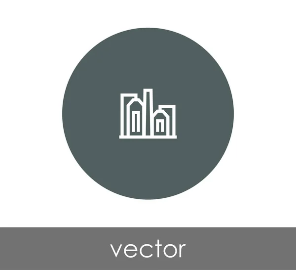 Icône d'usine signe — Image vectorielle