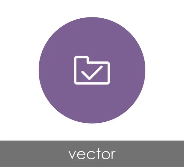 Mappen ikonen tecken — Stock vektor