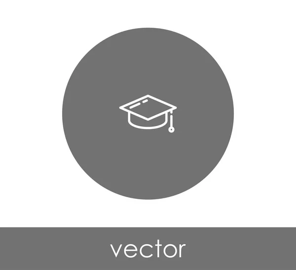 Graduation cap icon — Stock Vector