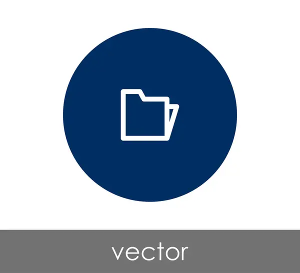 Signo de icono de carpeta — Vector de stock
