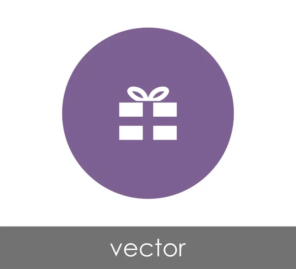 Geschenkkreis-Ikone — Stockvektor