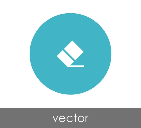 Icono de borrador en círculo — Vector de stock