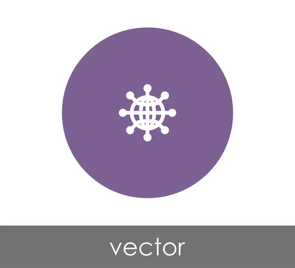 Globe pókháló ikon — Stock Vector